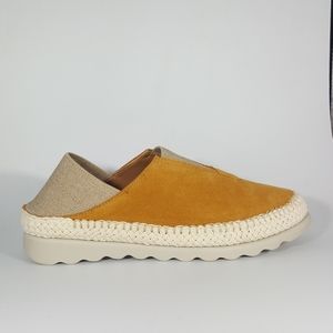 The Flexx Yellow Suede Wedge Espadrille
